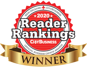 2020 New Orleans CityBusiness Reader Rankings Winner badge awarded to Abry Brothers.