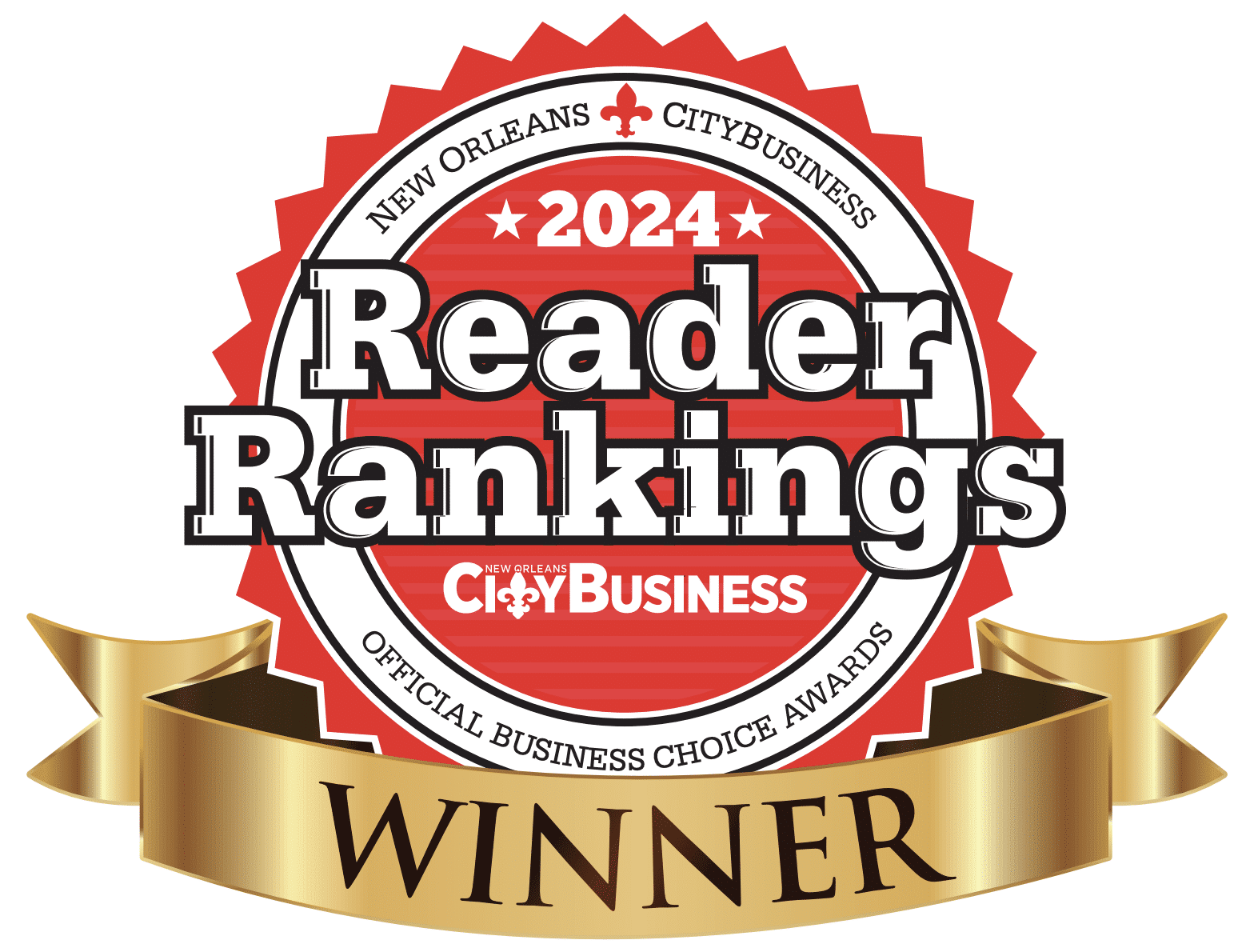 2024 New Orleans CityBusiness Reader Rankings Winner badge awarded to Abry Brothers.