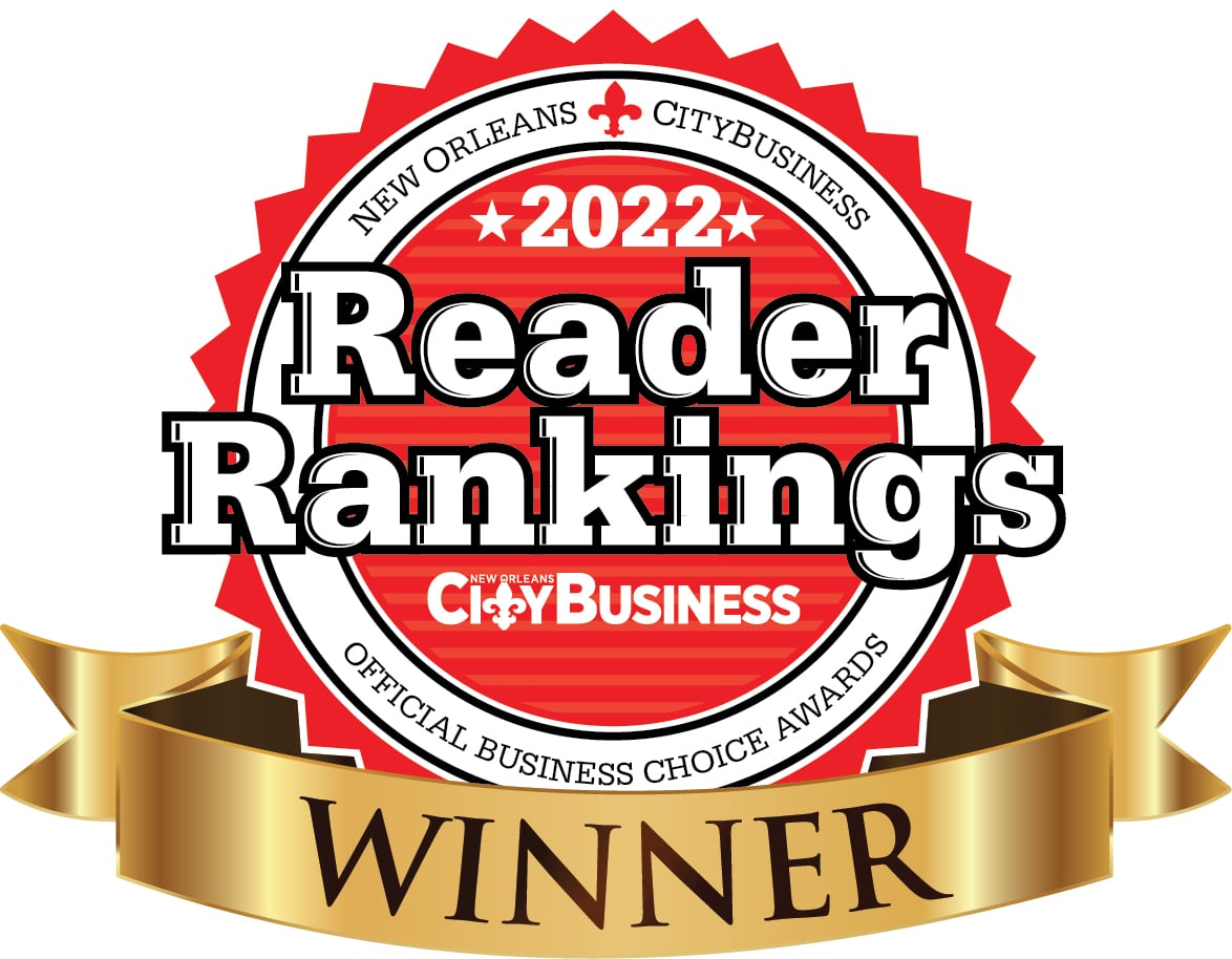 2022 New Orleans CityBusiness Reader Rankings Winner badge awarded to Abry Brothers.